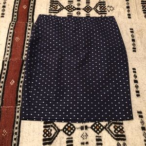 Ann Taylor Metallic Dots Pencil Skirt